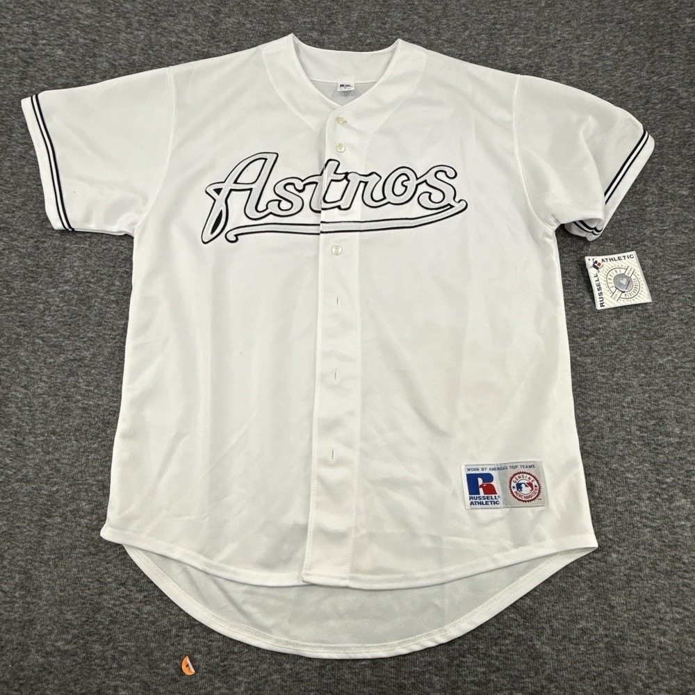 Houston Astros Russell Athletic MLB Jersey Mens M White NWT Vintage 90s